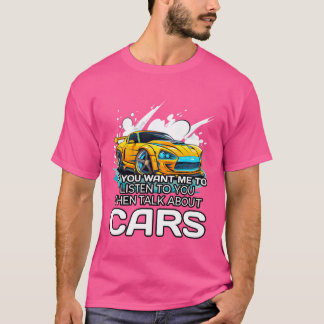 Car Lovers Automobile Yellow Gold Sports Cars T-Shirt