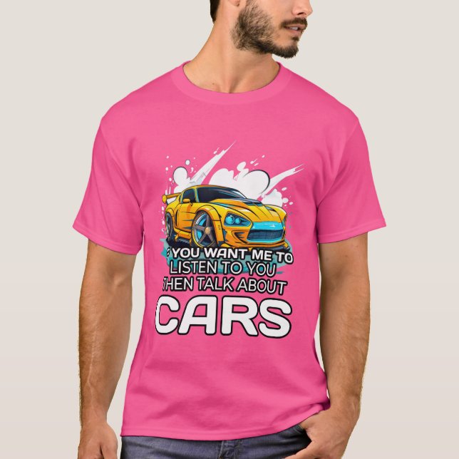 Car Lovers Automobile Yellow Gold Sports Cars T-Shirt (Front)
