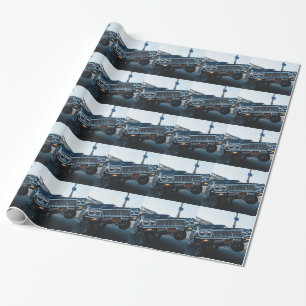 Car Low Rider Vintage Oldschool Automotive Driving Wrapping Paper