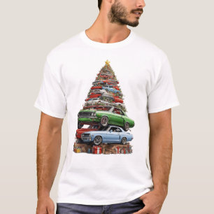 Car Madness Christmas Tree Classic Muscle Cars an T-Shirt