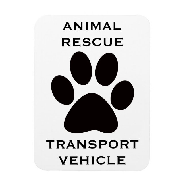 Car Magnet: Animal Rescue Transport Vehicle Magnet (Vertical)