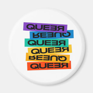 Car Magnet. LGBT+Pride. Queer.            Button Magnet