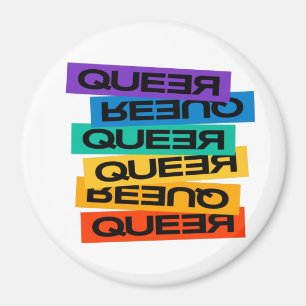 Car Magnet. LGBT+Pride. Queer.             Button Magnet