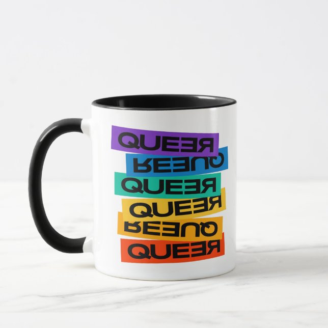 Car Magnet. LGBT+Pride. Queer.                 Mug (Left)