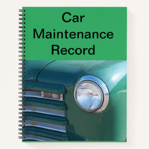 Car Maintaince Record Notebook