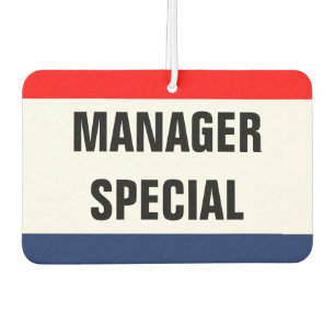 Car Manager Special Promo Signage Customisable Air Freshener