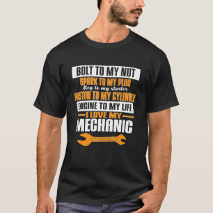 Car Mechanic Auto Repair Garage Workshop Bolt To M T-Shirt