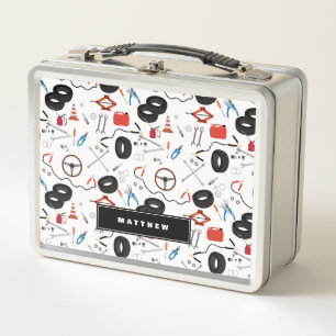 Car Mechanic Automotive Tools Boy Kids Metal Lunch Box