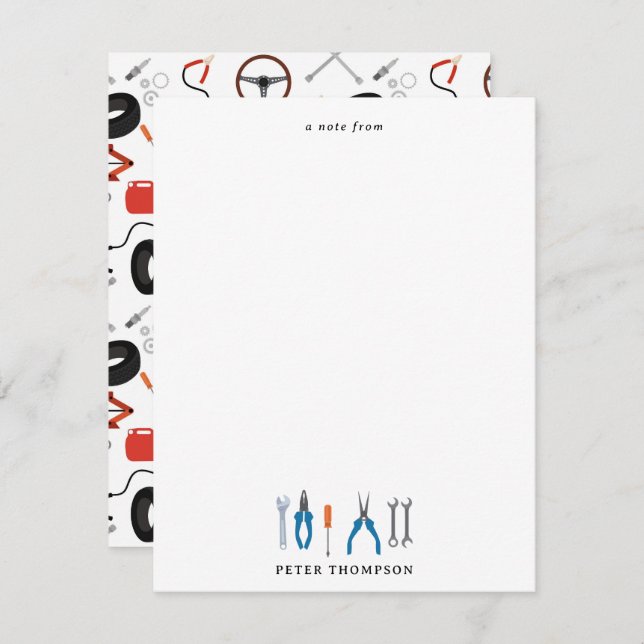 Car Mechanic Automotive Tools Card (Front/Back)