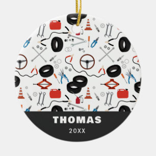 Car Mechanic Automotive Tools Ceramic Tree Decoration