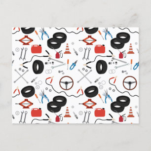 Car Mechanic Automotive Tools Holiday Postcard