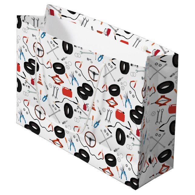Car Mechanic Automotive Tools Large Gift Bag (Front Angled)