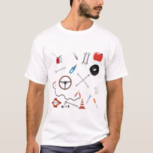 Car Mechanic Automotive Tools Theme T-Shirt