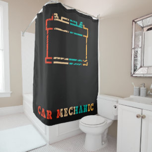 Car Mechanic Battery   Mechanic Blanket Shower Curtain