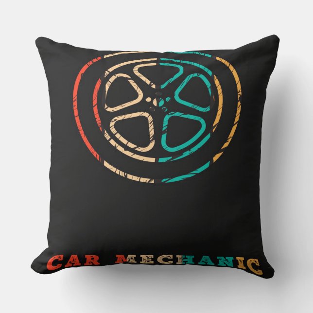 Car Mechanic Car Wheel | Mechanic Blanket Cushion (Front)