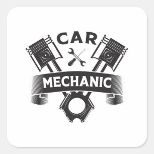 Car Mechanic Engine Mechanics Garage Gift Idea Square Sticker