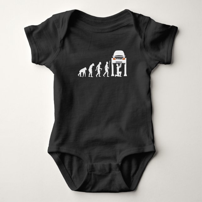 Car mechanic Evolution car tuning screwdriver Baby Bodysuit (Front)