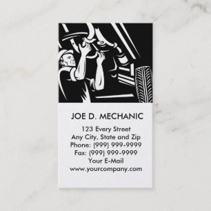 Car mechanic repair automobile business card