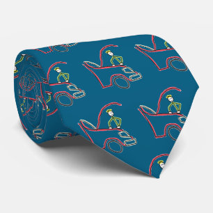 Car Mechanic Stickman Tie