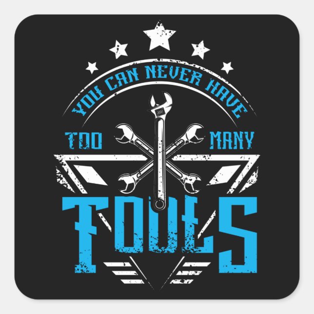 Car Mechanic Tool Square Sticker (Front)