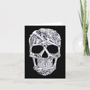 Car Mechanic Tools Skull Garage Halloween Costume  Card