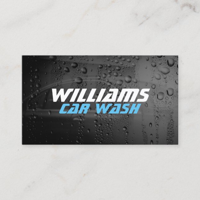 Car metallic surface wash cover  business card (Front)