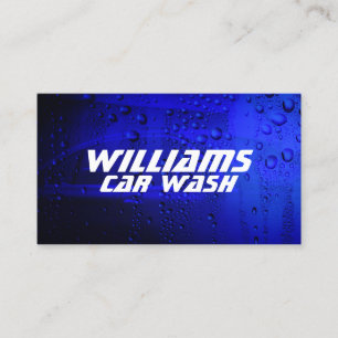 Car metallic surface wash cover business card