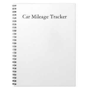 Car Mileage Tracker Notebook