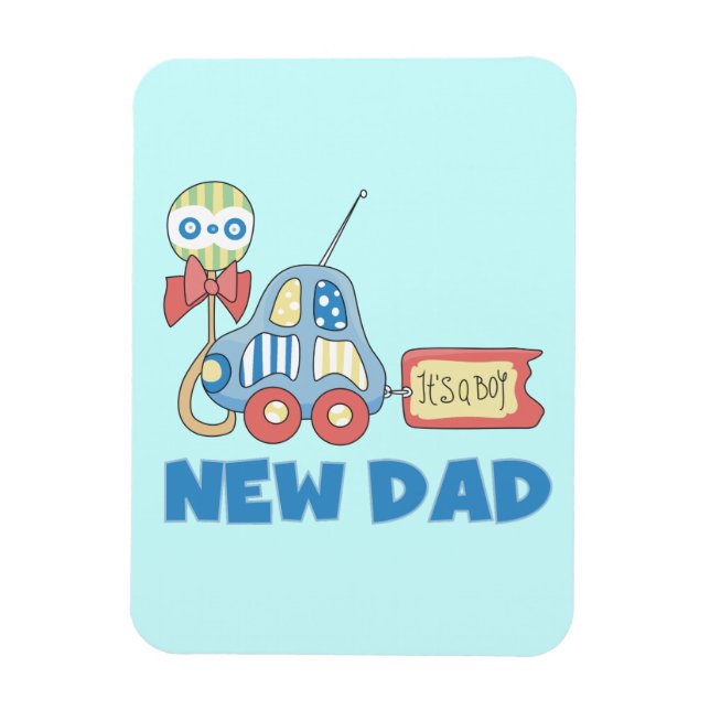 Car New Dad It's a Boy Gifts Magnet (Vertical)