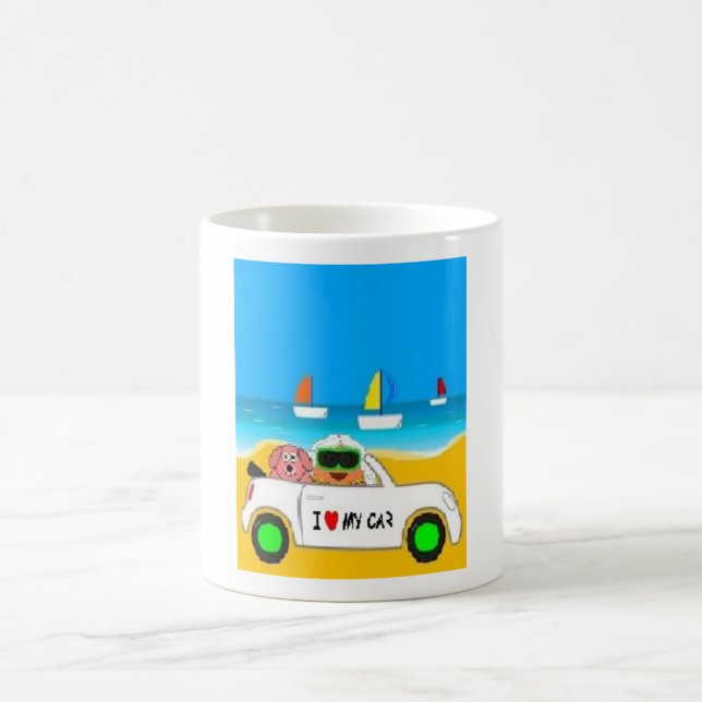 Car of Pou Coffee Mug (Center)