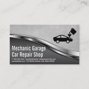Car Oil change Logo   Mechanic Garage Business Card