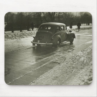Car on the Road Mouse Mat