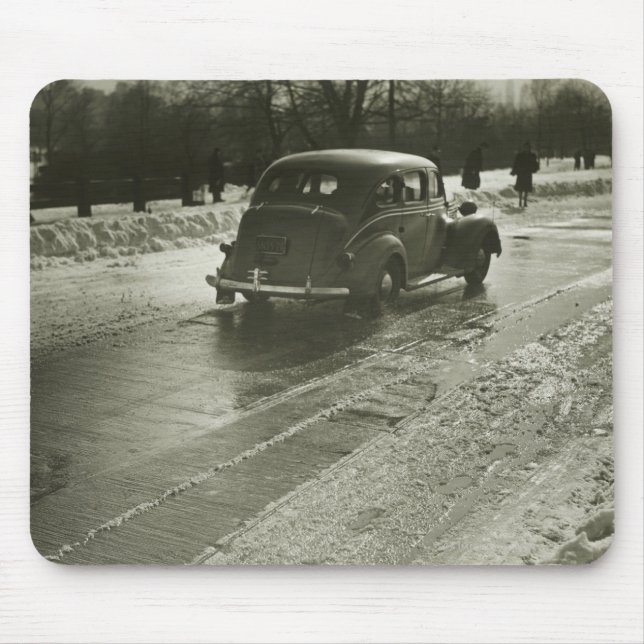 Car on the Road Mouse Mat (Front)