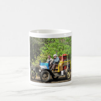 car on wood gas coffee mug
