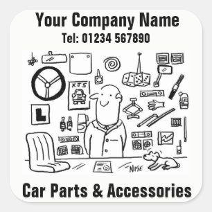 Car Parts & Accessories Business stickers