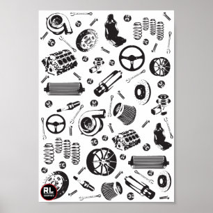 Car Parts Poster
