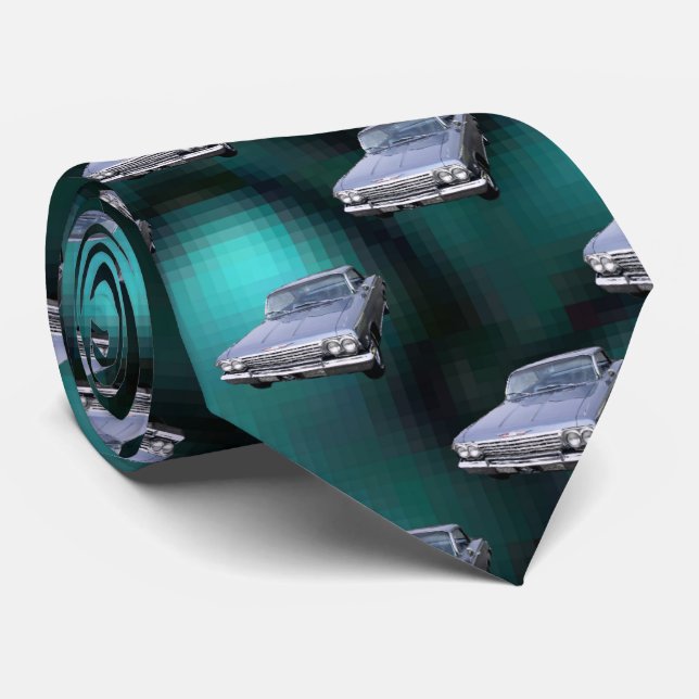 Car Pattern Tie (Rolled)