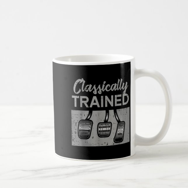 Car pedals classically trained manual transmission coffee mug (Right)