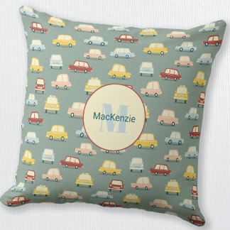 Car Personalised Sage Green Cushion