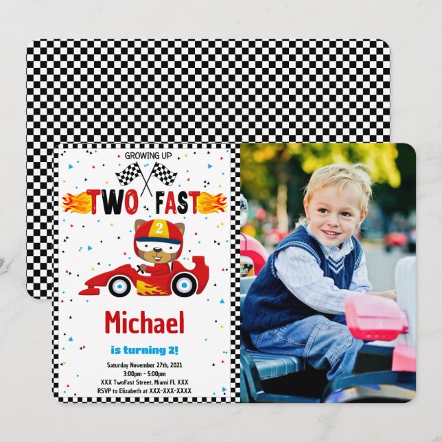 Car Photo Invitation (Front/Back)