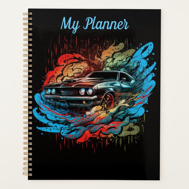 Car Planner, Colourful Car Planner, 8.5" x 11" Planner (Front)