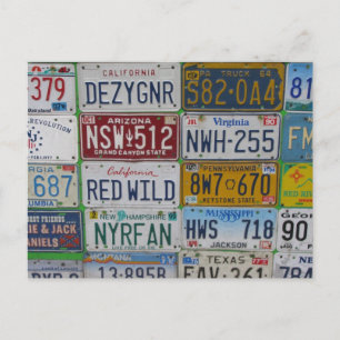 Car Plates Postcard