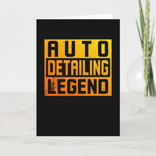 Car Polisher and Auto Detailing Legend Card (Front)