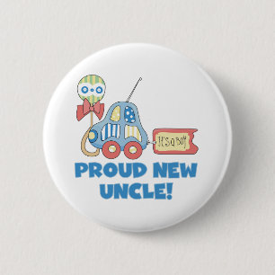 Car Proud New Uncle It's a Boy 6 Cm Round Badge