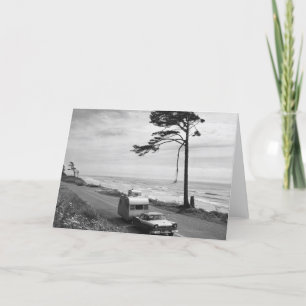 Car Pulling Trailer Card
