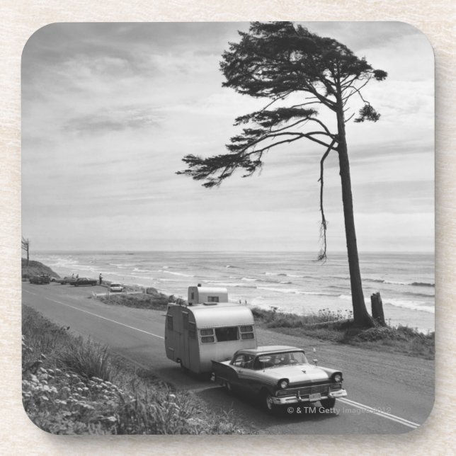 Car Pulling Trailer Coaster (Front)