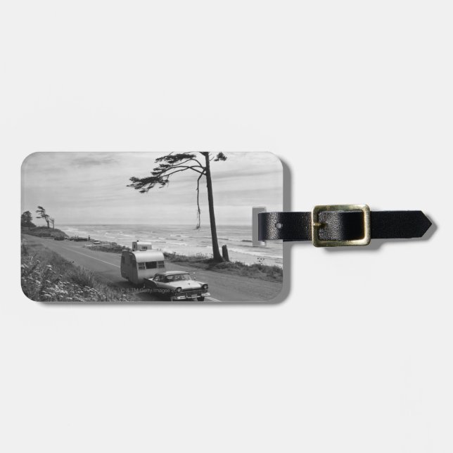 Car Pulling Trailer Luggage Tag (Front Horizontal)