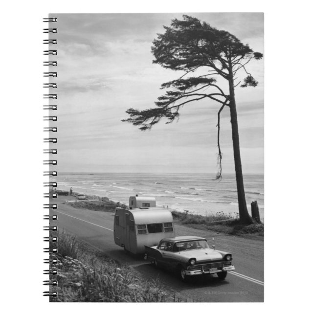 Car Pulling Trailer Notebook (Front)