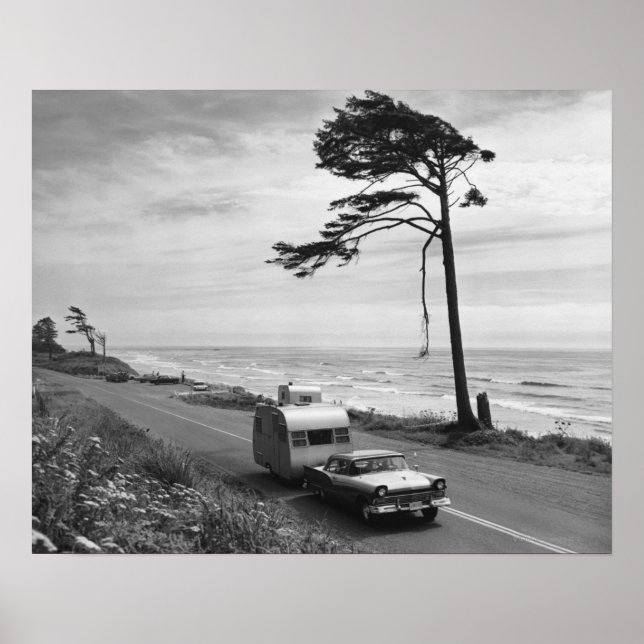 Car Pulling Trailer Poster (Front)