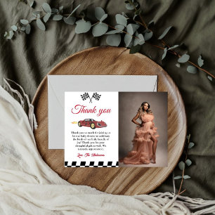 Car Race Baby Shower Thank You Card